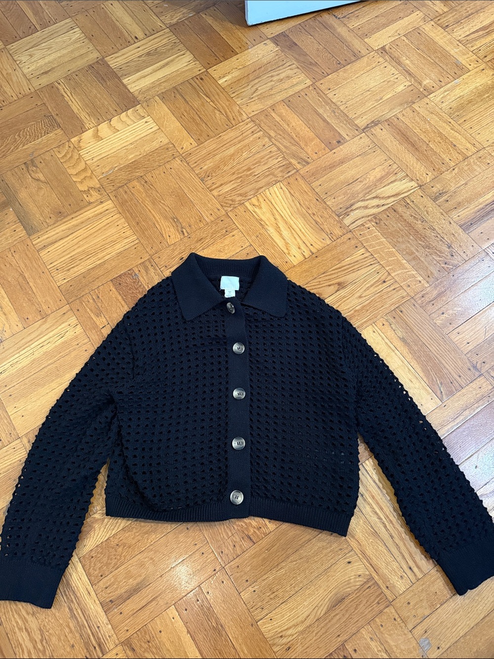 H&M Black Collared Sweater